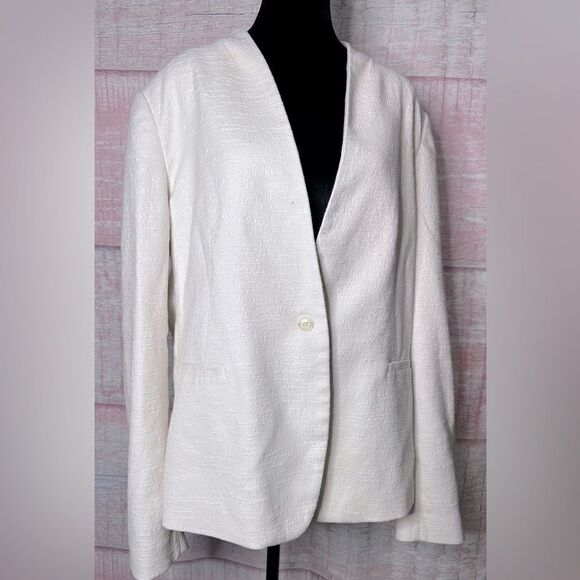 Long Tall Sally White Jacket Size 16 - Picture 1 of 2